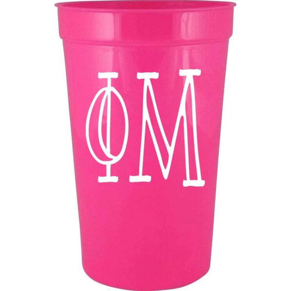 imageGreekgear Phi Mu Carson Stadium 22 Oz Cup Pack of 4 Pink
