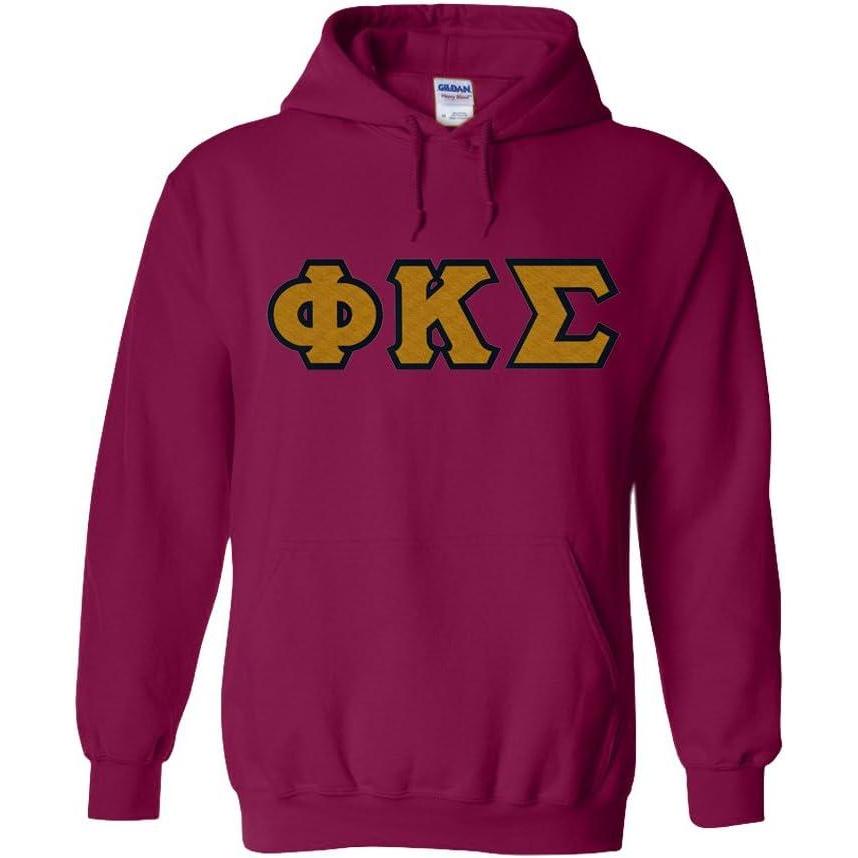 imagePhi Kappa Sigma Lettered Hooded SweatshirtMagenta Pink