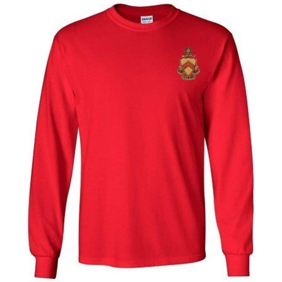imagePhi Kappa Tau Fraternity Crest Longsleeve TeeRed
