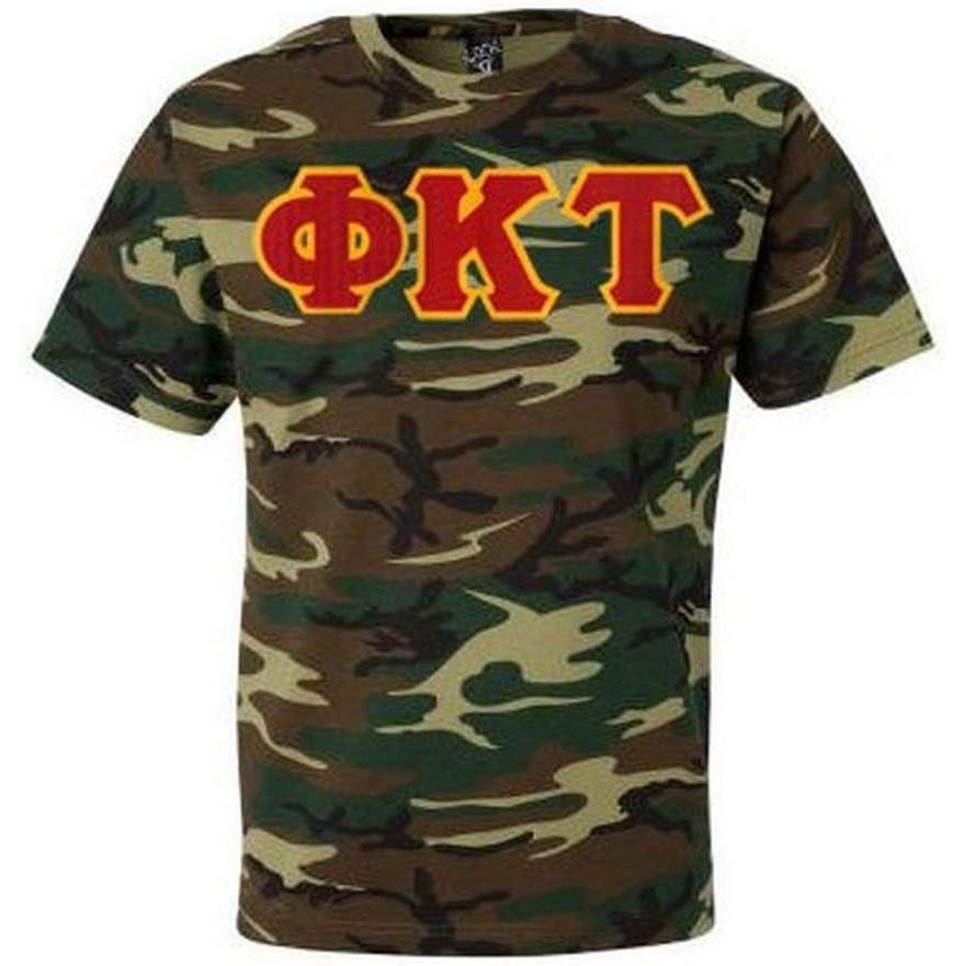 imagePhi Kappa Tau Lettered Camouflage TShirtCamouflage