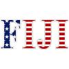 Fiji American Flag Greek Letter Sticker – 2.5″ Tall
