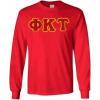Phi Kappa Tau Lettered Long Sleeve(Red)