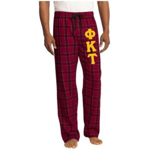 Greekgear Phi Kappa Tau Flannel Plaid Pant – PJ’s(Red)