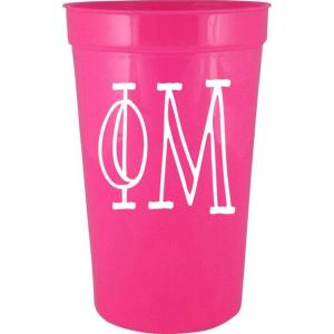 Greekgear Phi Mu Carson Stadium 22 Oz. Cup (Pack of 4) Pink
