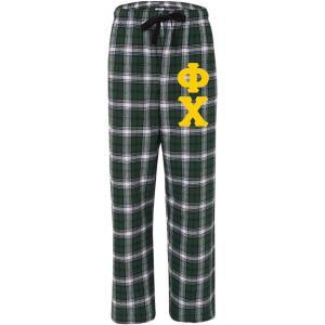 Phi Chi Pajamas Flannel Pant(Green/White)