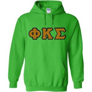 Phi Kappa Sigma Lettered Hooded Sweatshirt(Irish Green)