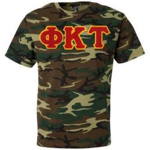 Phi Kappa Tau Lettered Camouflage T-Shirt(Camouflage)