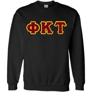 Phi Kappa Tau Lettered Crewneck(Black)