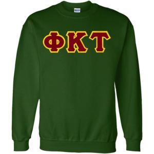 Phi Kappa Tau Lettered Crewneck(Forest Green)