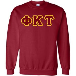 Phi Kappa Tau Lettered Crewneck(Maroon)