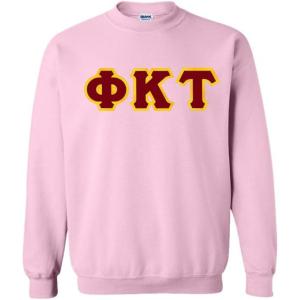 Phi Kappa Tau Lettered Crewneck(Pink)