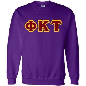 Phi Kappa Tau Lettered Crewneck(Purple)