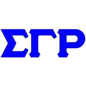Sigma Gamma Rho Big Greek Letter Window Sticker Decal 12 Inches Royal Blue(Royal Blue)