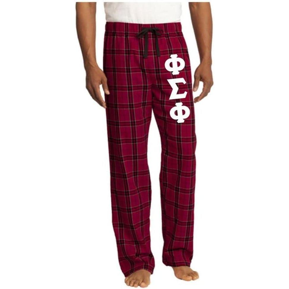 imageGreekgear Phi Sigma Phi Flannel Plaid Pant PJsRed
