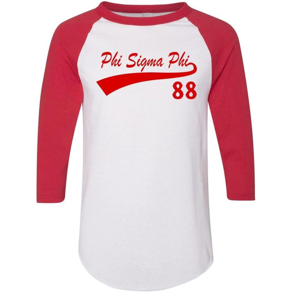 imagePhi Sigma Phi Tail Year RaglanWhite WRed