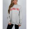 Greekgear Alpha Chi Omega Reversible Varsity Mockneck Sweatshirt