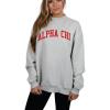 Greekgear Alpha Chi Omega Reversible Varsity Mockneck Sweatshirt