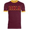 Pi Kappa Alpha Lettered Ringer Shirt(Maroon/Gold)
