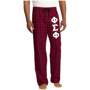 Greekgear Phi Sigma Phi Flannel Plaid Pant – PJ’s(Red)