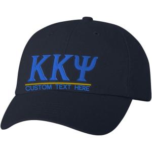 Personalized Kappa Kappa Psi Greek Line Hat(Navy Blue)