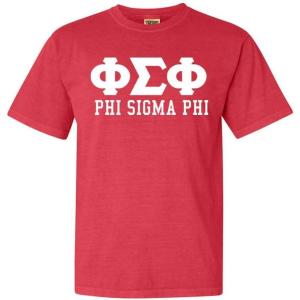 Phi Sigma Phi Greek Heavyweight T-Shirt(Red)