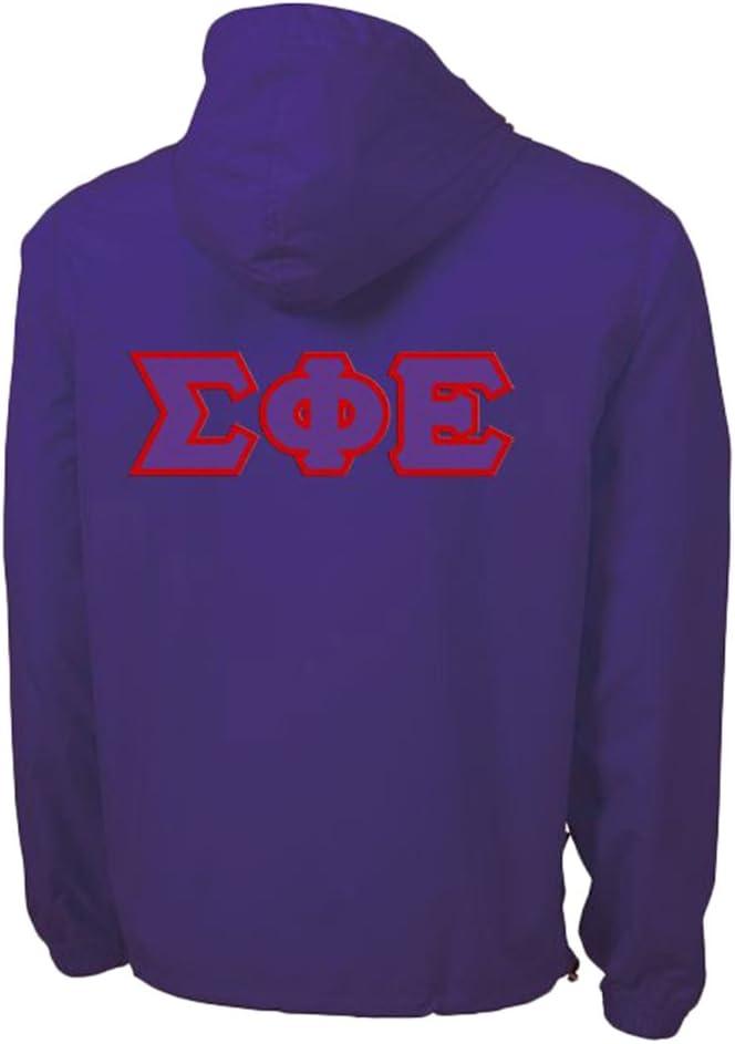 imageSigma Phi Epsilon SigEp Tackle Twill Lettered Pack N Go PulloverPurple