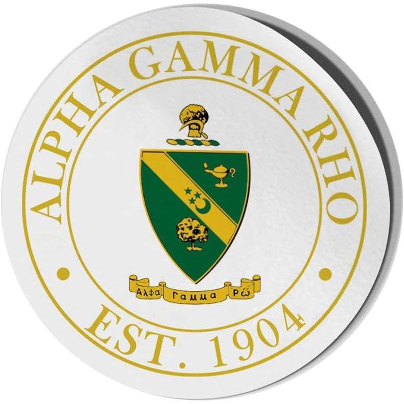 imageAlpha Gamma Rho Circle Crest Shield Decal