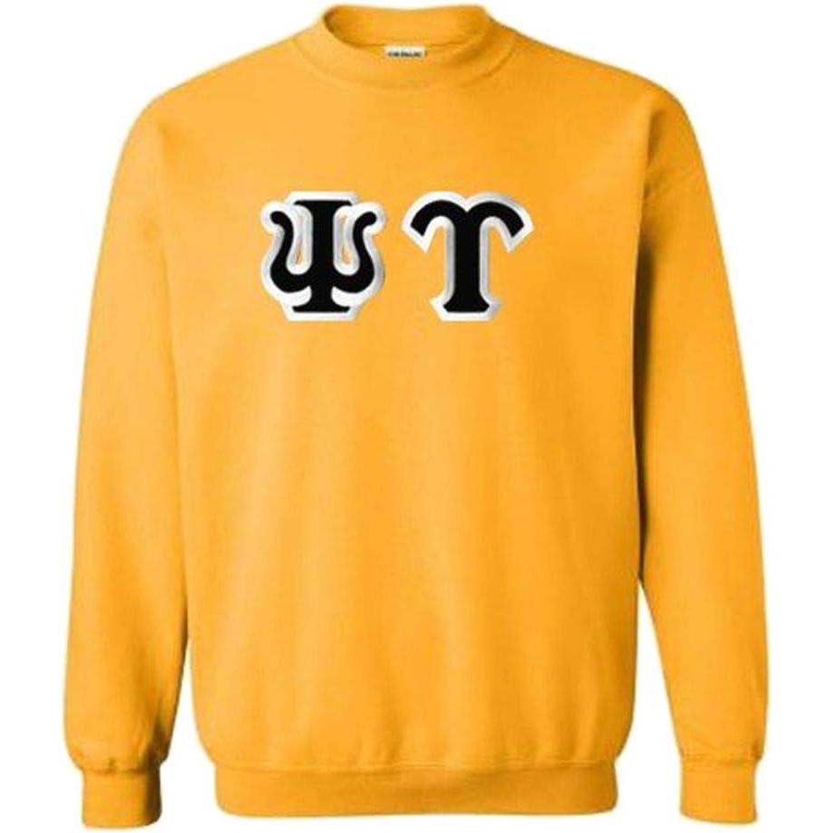 imageGreekgear Psi Upsilon Custom Twill Crewneck SweatshirtAthletic Gold