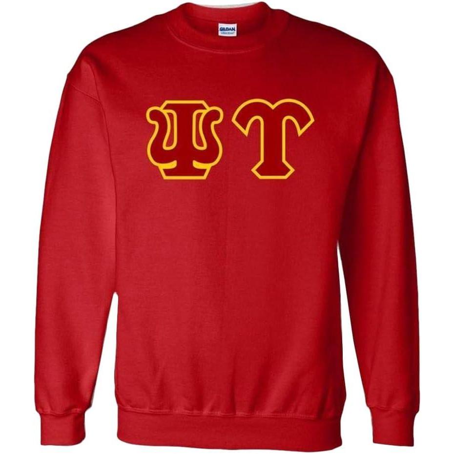 imageGreekgear Psi Upsilon Custom Twill Crewneck SweatshirtRed