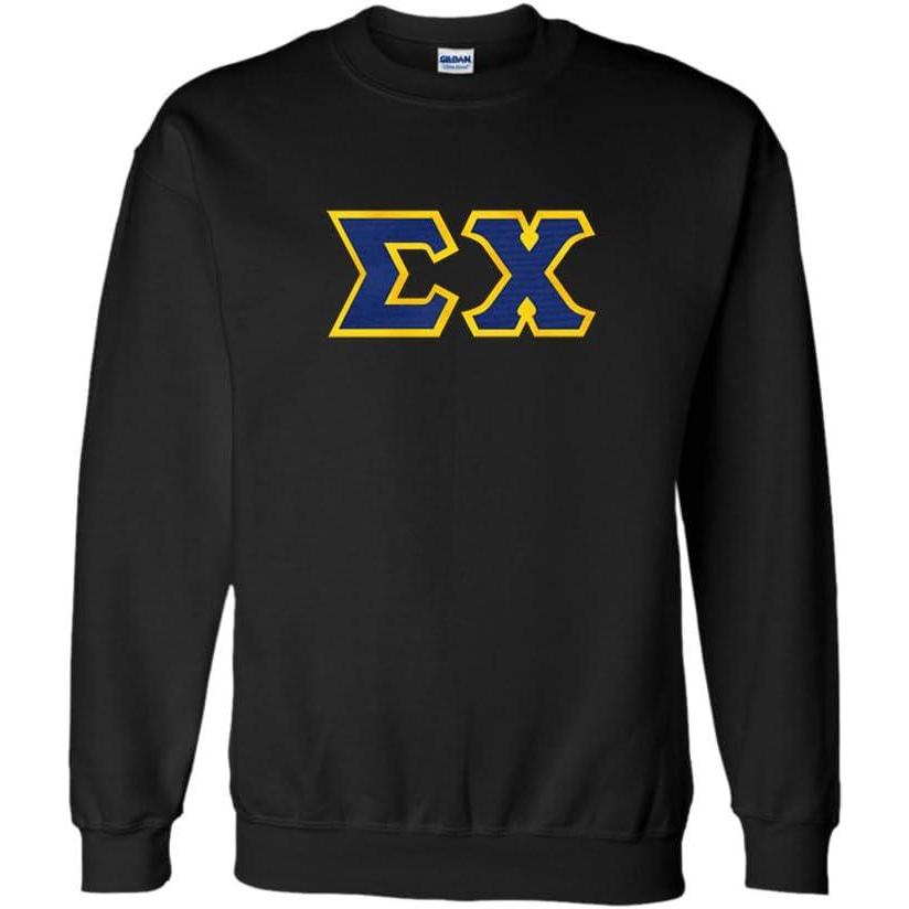 imageSigma Chi Lettered CrewneckBlack WRoyalGold