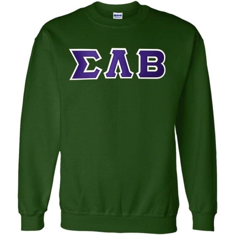 imageSigma Lambda Beta Lettered CrewneckForest Green