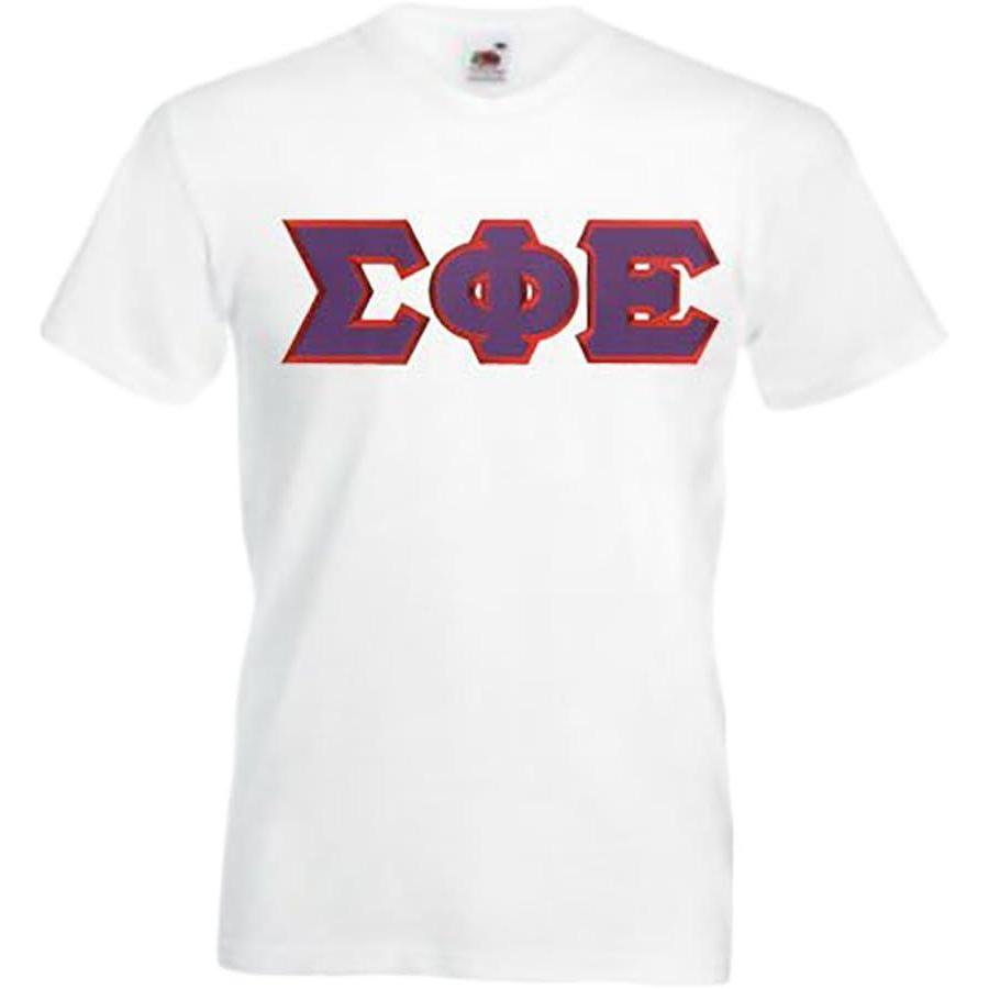 imageSigma Phi Epsilon SigEp Lettered VNeck TShirtWhite