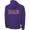 Sigma Alpha Epsilon SAE Tackle Twill Lettered Pack N Go Pullover(Purple)