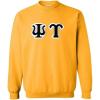 Greekgear Psi Upsilon Custom Twill Crewneck Sweatshirt(Athletic Gold)