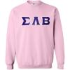 Sigma Lambda Beta Lettered Crewneck(Light Pink)