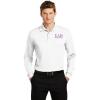 Sigma Lambda Beta World Famous Long Sleeve Dry Fit Polo(White)