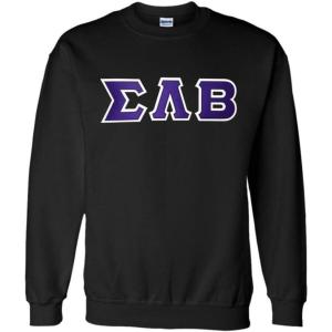 Sigma Lambda Beta Lettered Crewneck(Black)