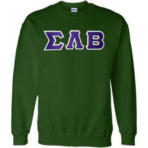 Sigma Lambda Beta Lettered Crewneck(Forest Green)
