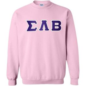 Sigma Lambda Beta Lettered Crewneck(Light Pink)