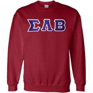Sigma Lambda Beta Lettered Crewneck(Maroon)