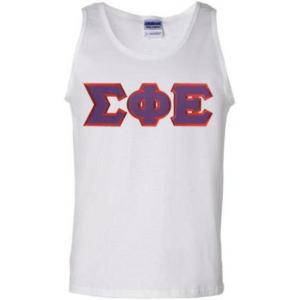 Sigma Phi Epsilon Lettered Tank Top(White)