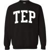 Greekgear Men’s Tau Epsilon Phi BIG TEXT Crewneck Sweatshirt Black(Black)