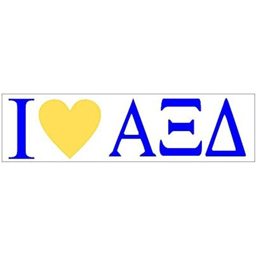 imageAlpha Xi Delta I Love Bumper Sticker