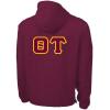 Greekgear Theta Tau Tackle Twill Lettered Pack N Go Pullover(Maroon)