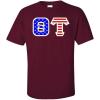 Theta Tau Greek Letter American Flag Tee(Maroon)