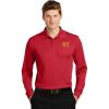 Theta Tau World Famous Long Sleeve Dry Fit Polo(True Red)