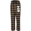 Zeta Psi Pajamas Flannel Pant(Black/Gold)