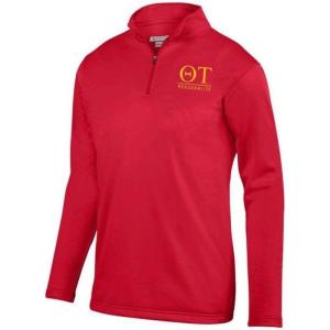Greekgear Theta Tau World Famous Wicking Fleece Pullover(Red)