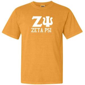 Zeta Psi Greek Heavyweight T-Shirt(Citrus)