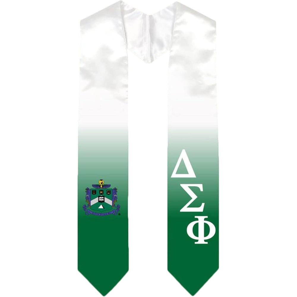 imageGreekgear Delta Sigma Phi Extra Fancy Diagonal Greek Graduation Stole W Crest